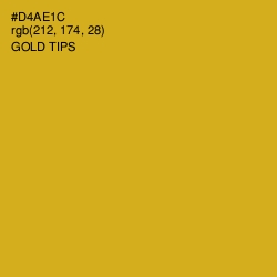 #D4AE1C - Gold Tips Color Image